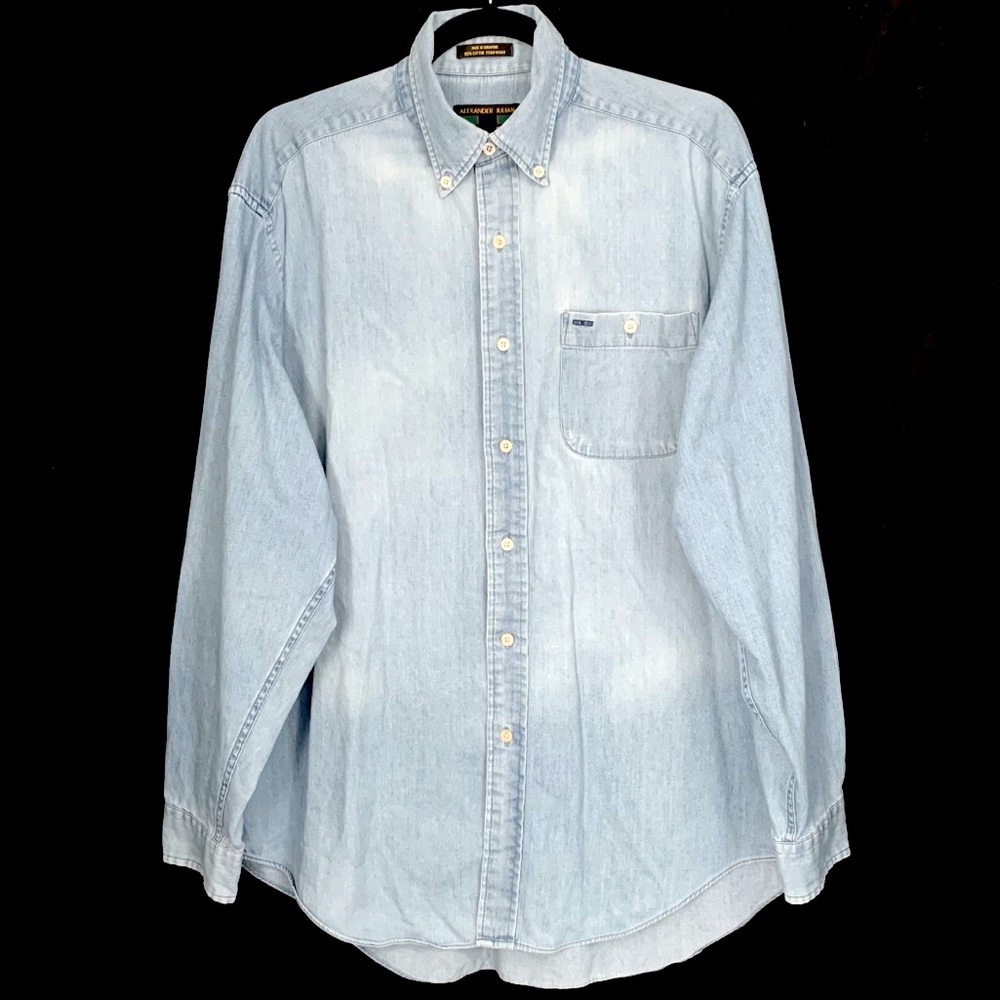 Alexander Julian Colours Chambray Buttoned Long Sleeves Shirt